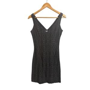 VINTAGE Bruno Duluc for Kush Women's Brown Jacquard Mini Dress Size Medium